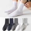 Men's Spring and Summer New Style Leisure Business Solid Color Breathable Sweat Absorbent Tube Cotton Socks