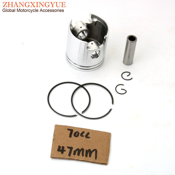 50cc 70cc 90cc 40.3mm 47mm 49mm Piston Kit For CH Racing WSM WXE 50 2003-2005 AM6 2-Stroke Minarelli Engine
