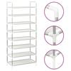 VidaXL Shoe Rack 8 Shelves Metal and Non-woven Fabric Silvery 330043