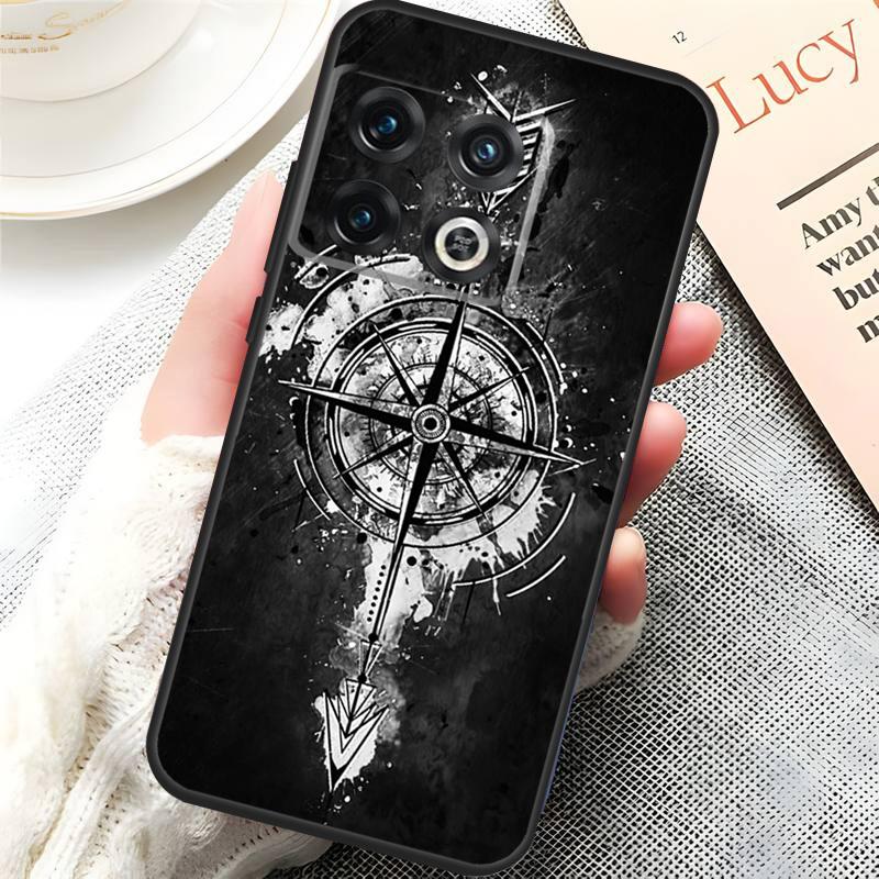 World Map Compass Nautical Cover For OnePlus 13 15 13R 13T 12 12R 10T 11 10 Pro OnePlus Nord 5 CE 3 4 Lite N20 N30 Case