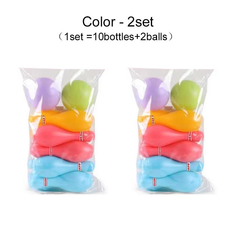 Mini Bowling Set Color/white Bowling Games Party Favors Gifts Summer Outdoor Sports Indoor Exercise Ball Gutterball Funny TMZ