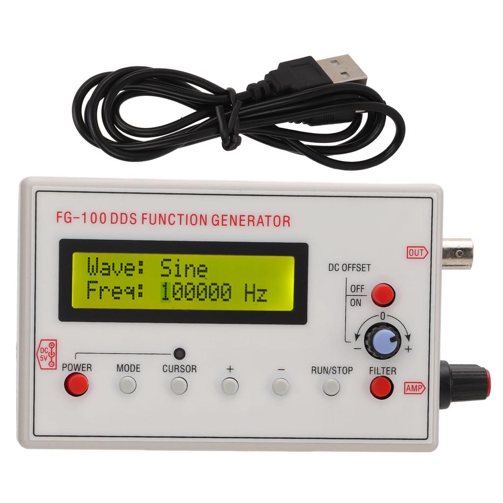 Signal Generator DDS 1Hz‑500kHz Sine 1Hz‑20kHz Square Sawtooth Triangle Wave Accessory