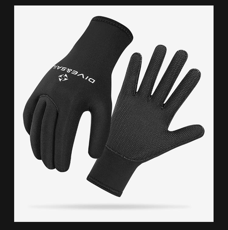 DIVE&SAIL 5мм Дайвинг Перчатки: Защита от холода, устойчивость к царапинам для плавания, серфинга, рыбалки, спасательных работ и велоспорта