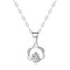 Diamond Embellished Mobius Necklace with A Light Luxury and Niche Design. Zirconia Lock Bone Chain