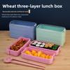 Портативный трехъярусный ланч-бокс для офисных работников и студентов