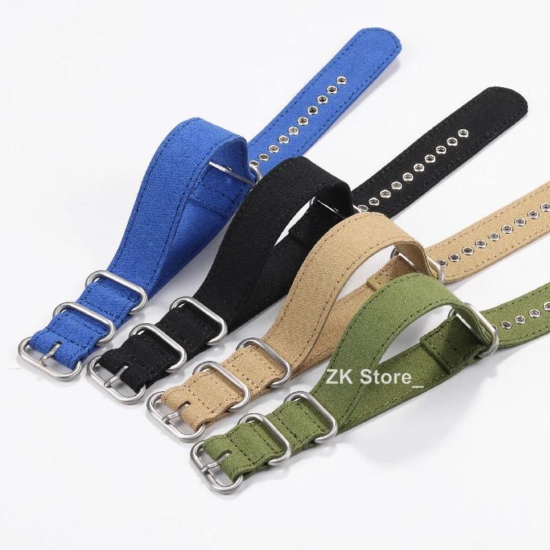 18mm 20mm 22mm Elastic Woven Nylon Watch Straps for Omega Watch Bracelet Belt for Men Universal Wristband Breathable Watchband