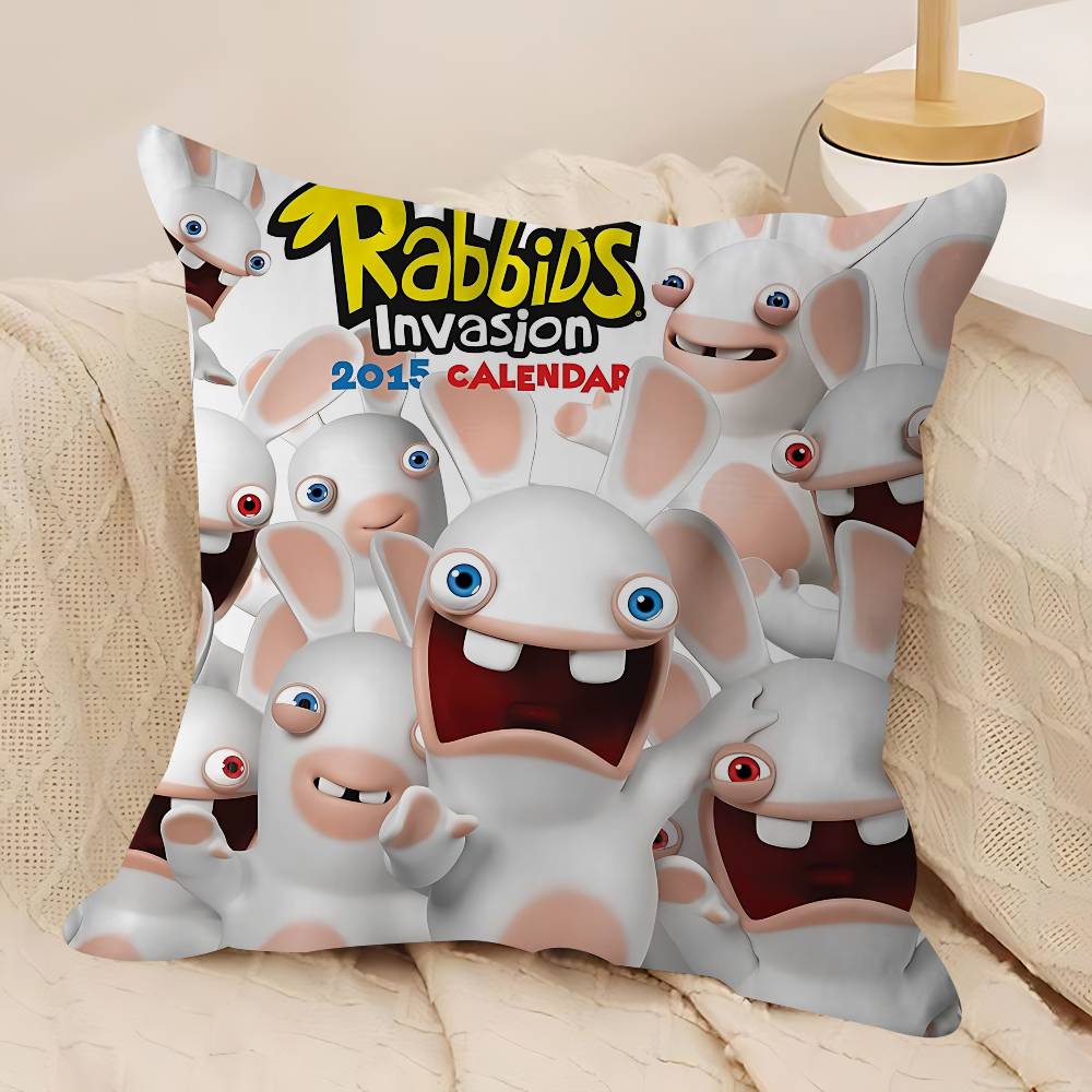 МИЛЫЙ Мультяшный Наволочка I-Invasion Rabbids Съемная Моющаяся Наволочка – Всесезонный Мягкий Лен