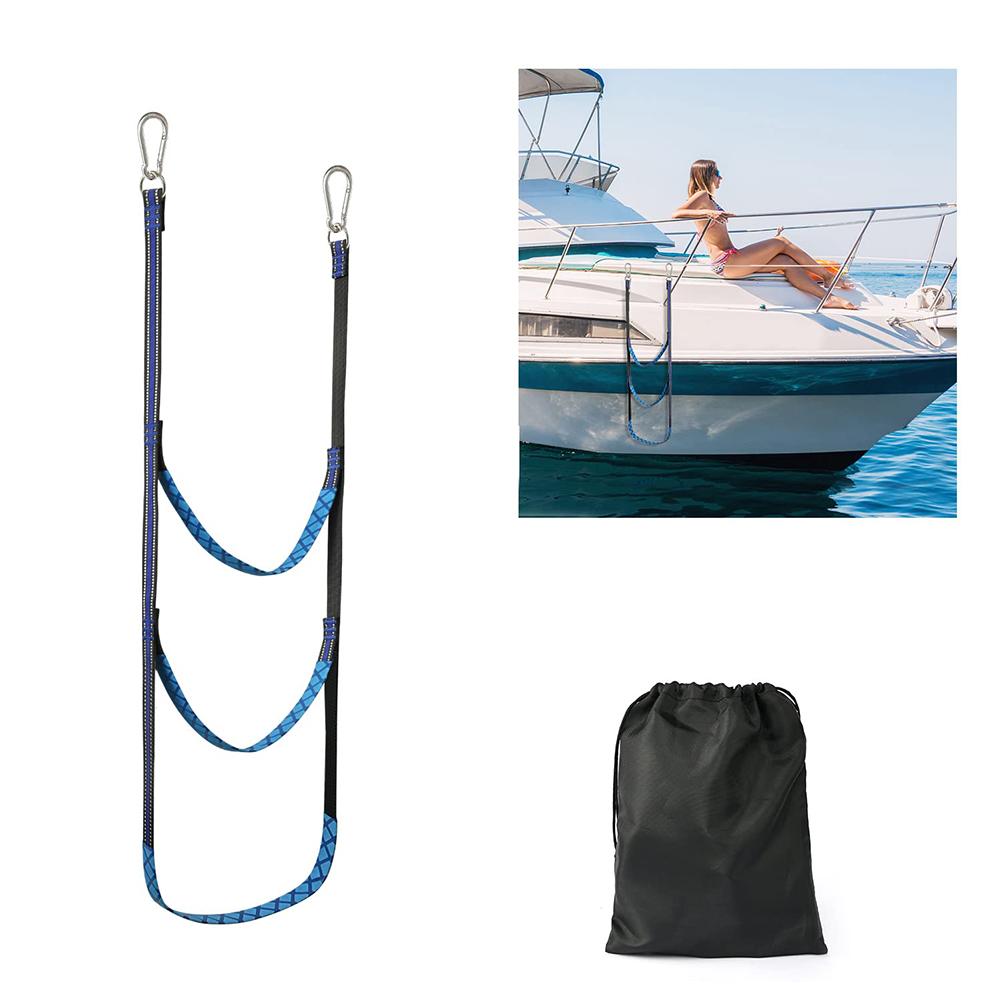 Boat Rope Ladder With Hook Portable Folding Soft Boarding Ladders For Inflatable Boat Kayak Motorboat