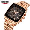 SKMEI 2434 Elegant Men's Quartz Watch Dial Multifunction Calendar Chronograph Waterproof Steel Strap Fashion Watches for Man