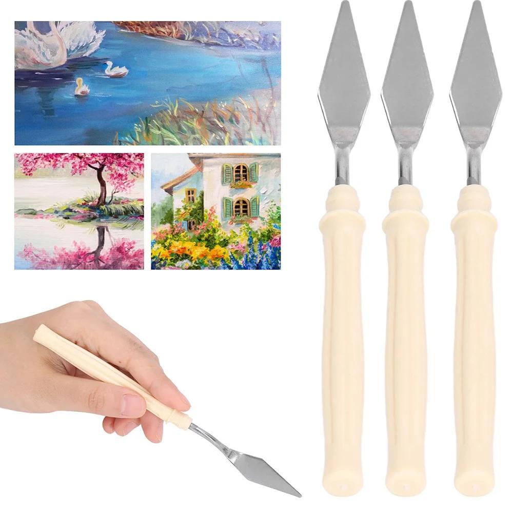 7Pcs Cake Palette Knife for Baking Oil Paint Knives Painting Spatula for Art Small Clay Tools Cake Decorating/Design 1023413