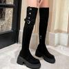 Women's Brown Over-the-Knee High-Heeled Boots: Versatile Slimming Knight Style for Autumn/Winter 2025