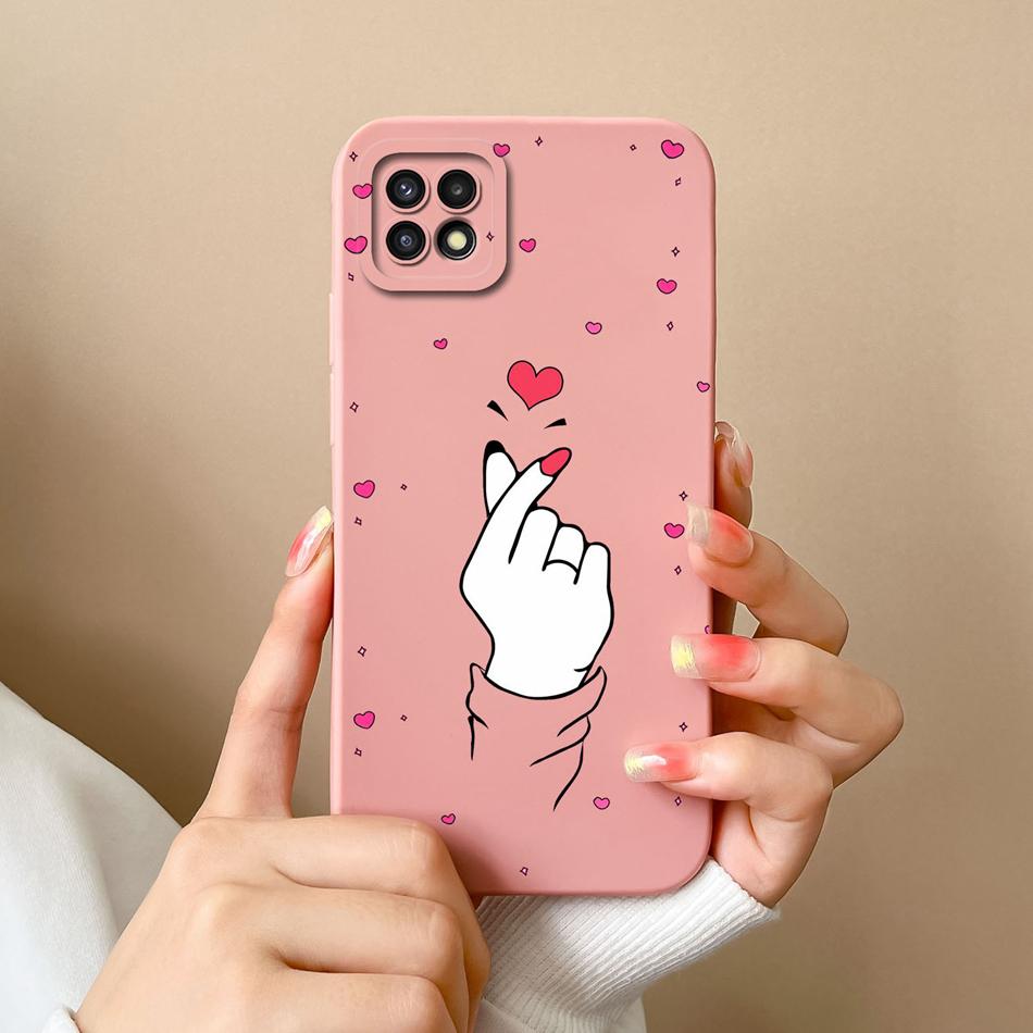 Для Samsung A22 A22S Чехол Цветной Покрашенный Мягкий Жидкий Силикон Защита Камеры Чехол для Телефона Для Samsung A 22 4G 5G A 22S Fundas