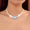 Bohemia Style Flower Shell Braided Necklaces For Women Cute Flower Choker Summer Beach Necklace Jewelry Accessories Gifts