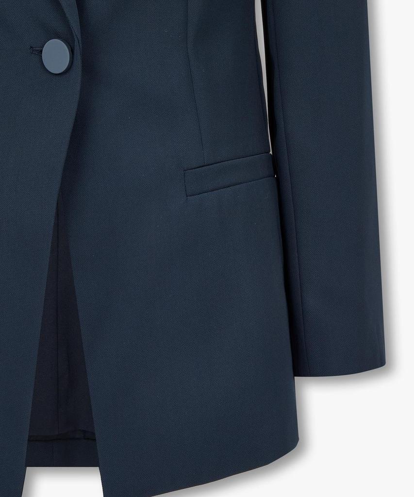 Armani Exchange Women'S Notched Lapel Poly Single Jacket _Navy_A425110510