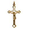 [B9881] - Gold Plated 'Crucifix' Pendant - 20x30 Mm