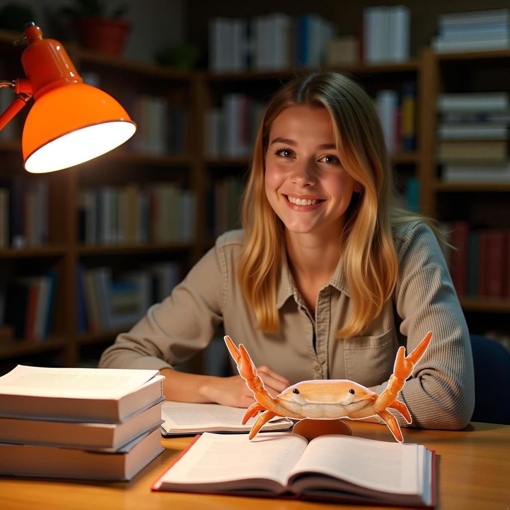 Creative Crab Pen Holder Weightlifting Crabs Pen Stand Storage Rack, Office Desktop Decoration, Pencil Holders Desk Supplies Holders and Dispensers,