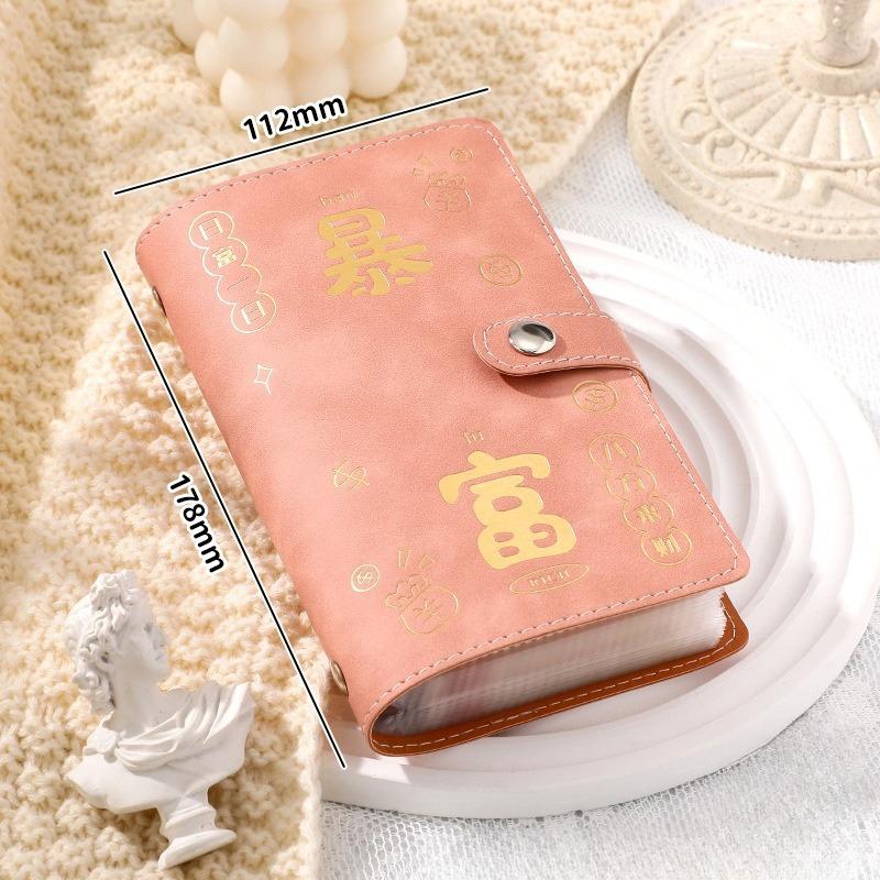 Разбогатей за одну ночь 100 конвертов Экономия денег Вызов Экономия денег Мини-переплет Pu Экономия вызов Большая емкость Водонепроницаемый