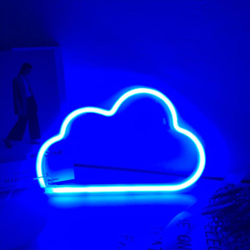 Светодиодные неоновые вывески, облако, неоновая вывеска, настенный светильник, Декор, подарок на день рождения, неоновая лампа для комнаты, дома, вечеринки, свадьбы, украшения