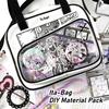 Модная корейская наклейка Y2K Itabag, материал, упаковка, украшающая фоновую бумагу, ПЭТ-наклейка, лента, бант, кружево для прозрачной сумки своими руками
