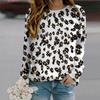 Fall Autumn Women'S Fashion O Neck Long Sleeve T-Shirt Loose Clothes Smiling Sunflower Print T Shirt For Girls Street
