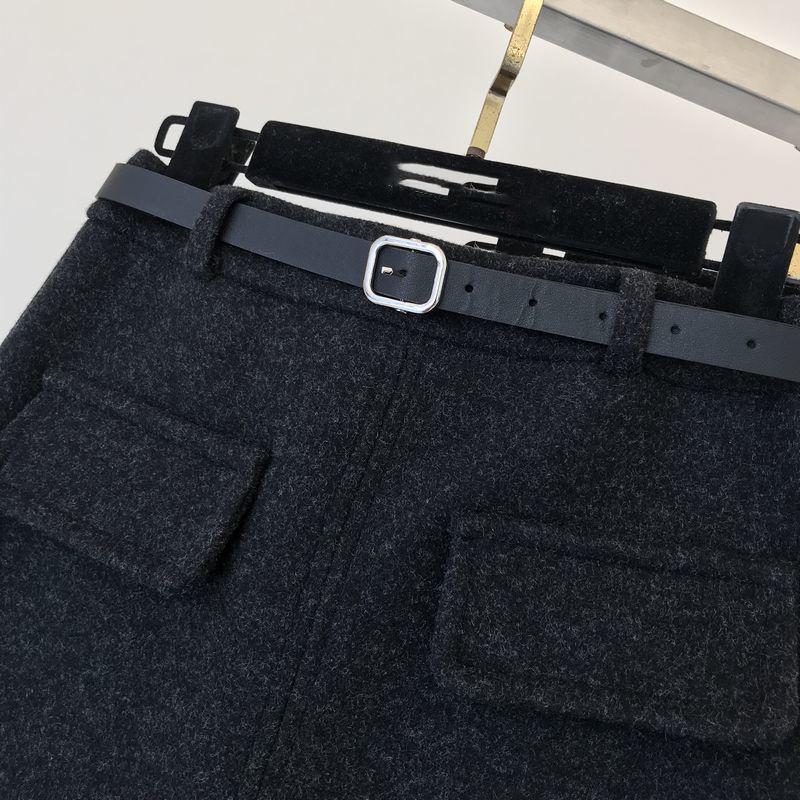 Шерстяная юбка, зимняя женская длинная корейская версия универсальной облегающей юбки с разрезом на бедрах Mujer Faldas