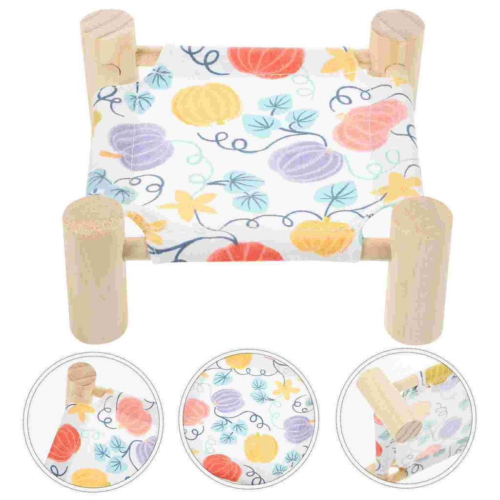 Приподнятая конструкция Кровать для мелких животных Гамак для морской свинки Кровать для кошки Гнездо для сна питомца Клетки Деревянный материал Домик для кролика Дышащая кровать