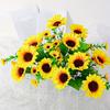 Искусственный Подсолнух 13 Голов Реалистичный Искусственный Шелковый Цветок Дом Офис Свадебная Вечеринка Настольное Украшение Центральный Элемент Композиции Внутренний Наружный Искусственный Цветущий Декор