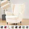 Jacquard Wing Chair Cover Stretch Wingback Sofa Cover with Seat Cushion Cover Durable Armchair Slipcover Hoes Voor Vleugelstoel