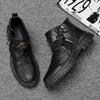 2024 New Men Ankle Boots Retro Motorcycle Boots 2024 Soft Outdoor Zip Walking Winter Shoes For Men Comfortable Shoes Botines 45
