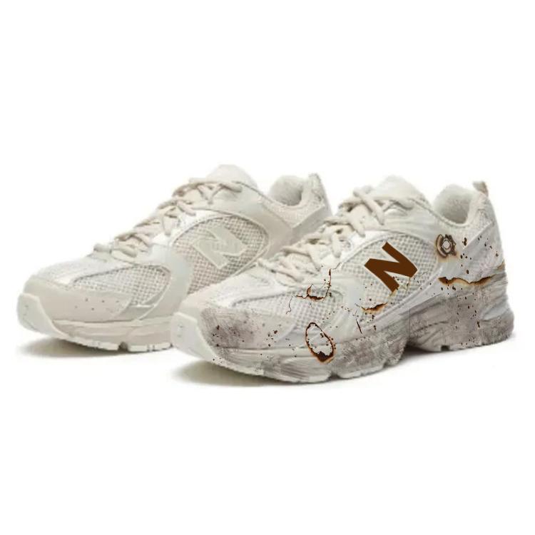 New Balance NB 530 Нескользящие, износостойкие, дышащие низкие кроссовки для бега, унисекс, цвет Молочный чай MR530AA1(D)(Команда10-)