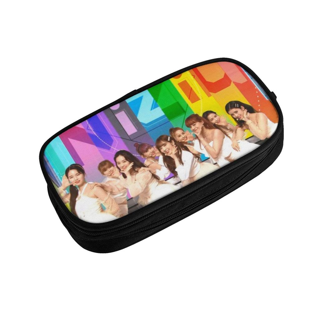 Niziu Niju Goods Пенал Пенал Большая вместимость Двухслойный Двойной Молния Карандашница Стильный Милый Аниме Ручка Чехол Старшая Школа Колледж Средний