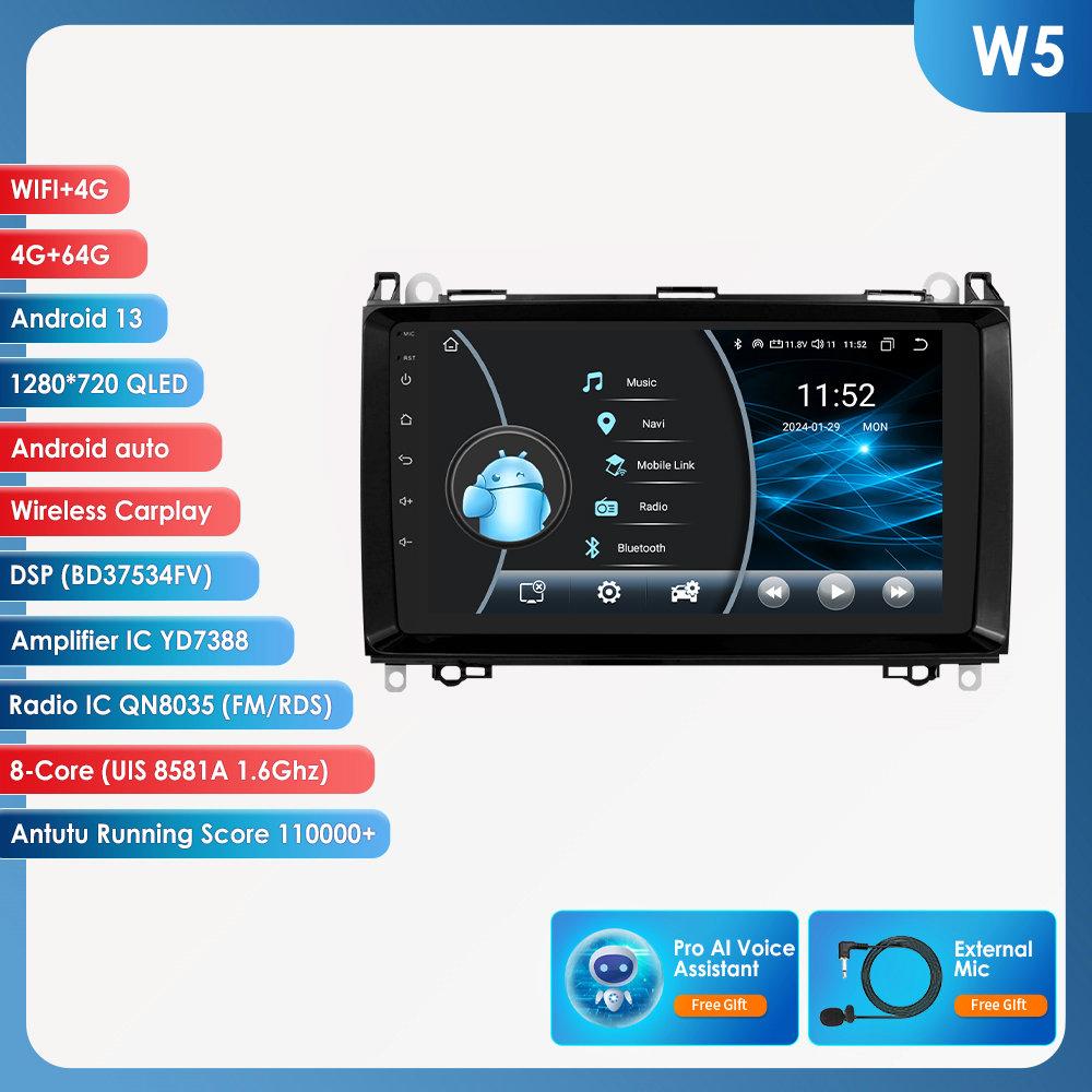 OSSURET Android13 Car Radio for Mercedes Benz W169 W245 B200 W906 Sprinter W639 Vito Multimedia Video Player GPS Carplay Auto Navigation Intelligent