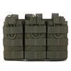 J-HARK Airsoft Magazine Pouch, M4, M16, AK, AR, MOLLE Compatible, Triple, Open-Top, Airsoft Gear (Green)