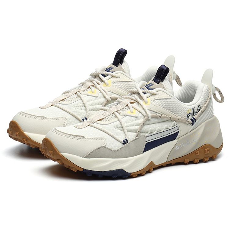 Fila Lynx Running Lynx Trail Professional Fabric Synthetic Leather TPU Low Top Trail Running Shoes Women Sneaker Light-White A12W142208FWW