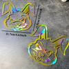 1PC Evil Rabbit Laser Motorcycle Sticker Waterproof for Motorbike Windshield Fuel Tank Fairing Helemt Box Universal Vinyl Decal