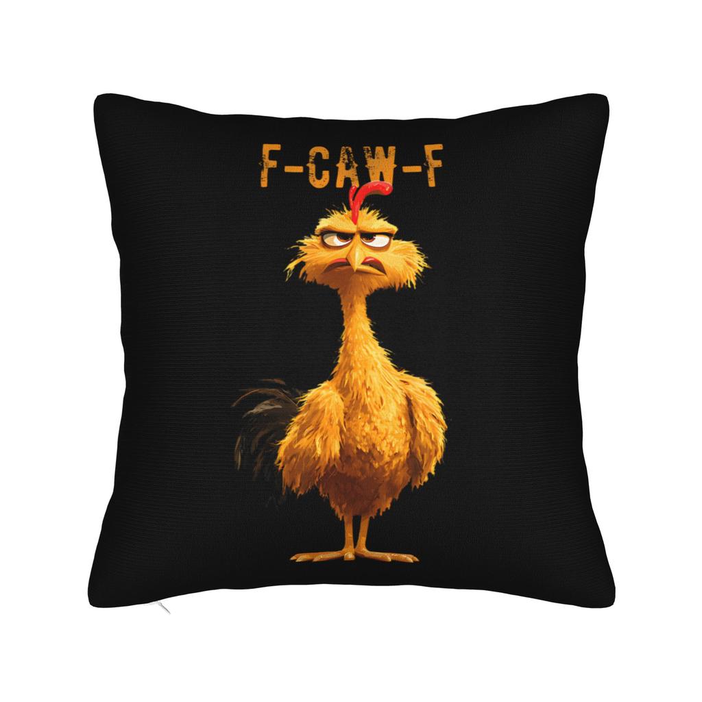 FCawF Meme Square Pillow Case Funny Black Bird Moon Cushion Cover Novelty Polyester Decor Pillowcase for Home 45x45cm