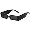 Sheomy Unisex Combo предлагает набор из 4 очков Black Candy MC stan Rectangle Retro Vintage Narrow Non-Plarized Sunglasses Women::Мужчины