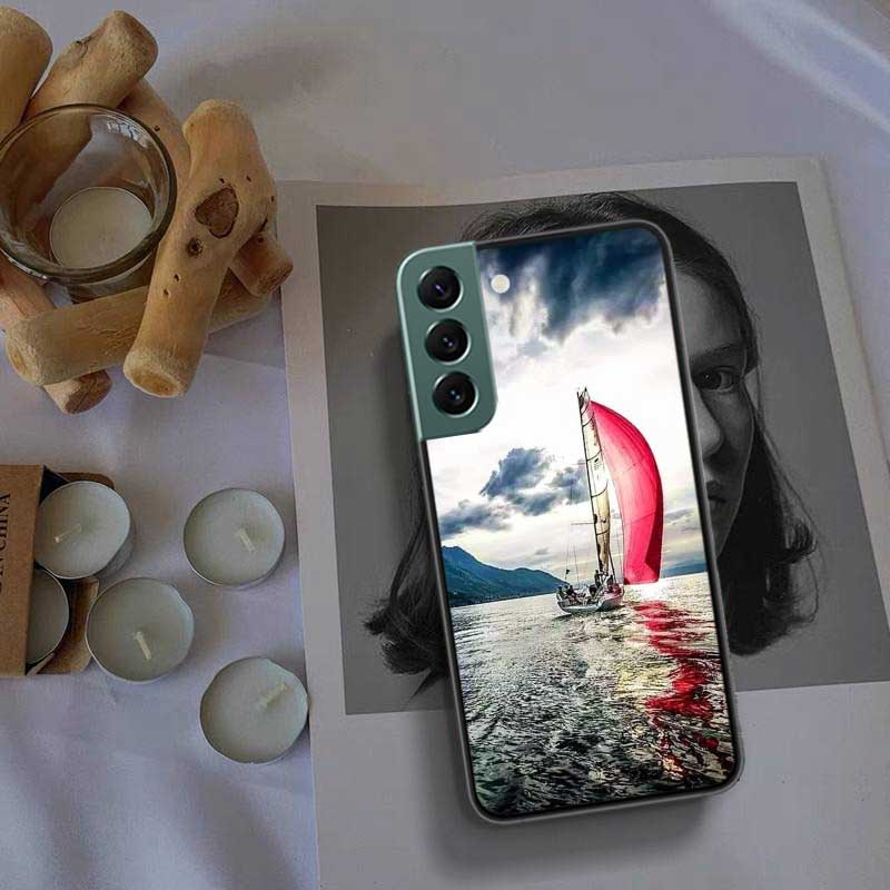 Чехол для телефона парусник для Samsung A16 A26 A36 A56 Galaxy A02S A12 A52S A13 A23 A33 A53 A54 A34 A24 A14 A22 A32 A42 A72 Чехол C