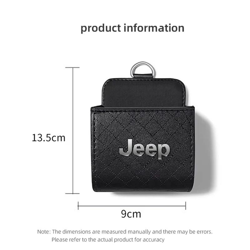 For Jeep 1Pcs Car Storage Bag Car Air Outlet Debris Organizer For Jeep Grand Cherokee Wrangler JK Gladiator Compass Renegade