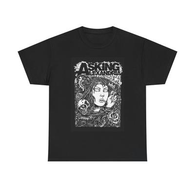 Футболка Asking Alexandria Панк Графический рок Гранж Мерч Унисекс Тяжелый хлопок