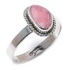 Natural Rhodochrosite Gemstone 925 Solid Sterling Silver Jewelry Ring S.9 q8S73