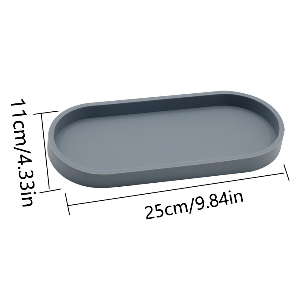 Прямоугольный/Овальный поднос для ванной комнаты Силиконовый поднос-органайзер для столешницы Поддон для столешницы в ванной Кухня