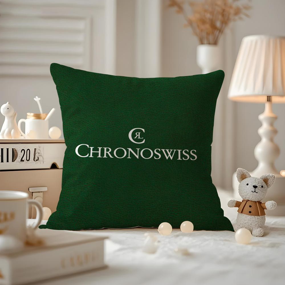 Chronoswiss Cushion Cover Anti-dustmite Pillowcase Invisible Zipper Silky Short Plush Sofa Cushion Cover