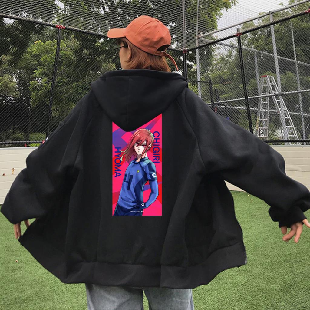 Seishiro Nagi BLUE LOCK Манга Толстовки на молнии Аниме Графический кардиган с принтом Одежда с капюшоном Мужчины Женщины Модная куртка на молнии Толстовки