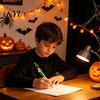 Holiday Gift Ideas 8PCS Halloween Beadable Pens, DIY Ballpoint Pens with Ghost Pendants Silicone Pendant And Acrylic Beads, Creative Stationery
