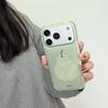 Простой зеленый чехол Mambo Snow Pear для моделей iPhone 13-17, iPhone 16 Pro Max и Apple 15, Двухслойная защита