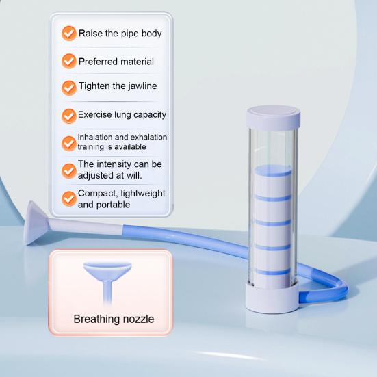 1 Set Breathing Exercise Device Abdominal Muscle Trainer Deep Breathing Dumbbell Men Women Adults Lung Capacity Training Device Core