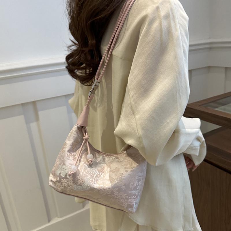 Женские сумки с тонкой вышивкой в китайском стиле 2025 Лето Сумка на плечо Кроссбоди Повседневная Вечерняя сумка-тоут для женщин