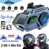 Motorcycle Bluetooth Intercom 500M Range 1000mAh Music Sharing Helmet Headset