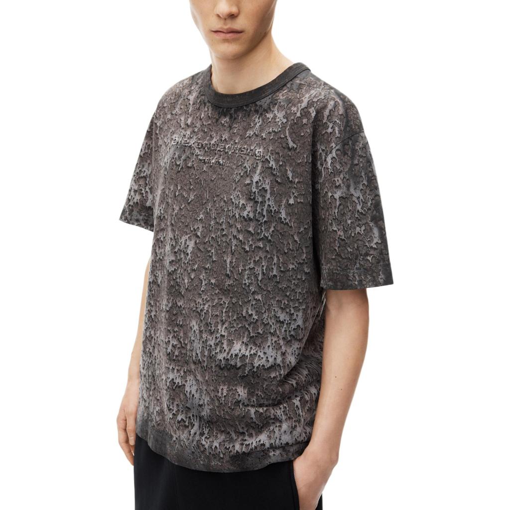 Alexander Wang Футболка унисекс с тисненым логотипом и эффектом брызг UCC3241702099